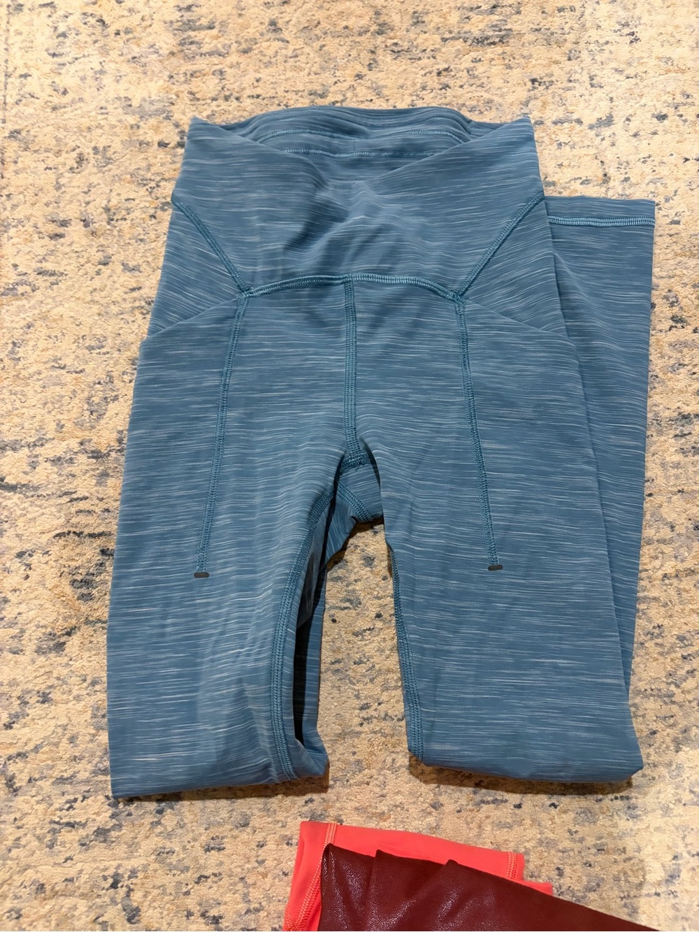 Lululemon Power Through High Rise Leggings in heathered blue NWOT size 0